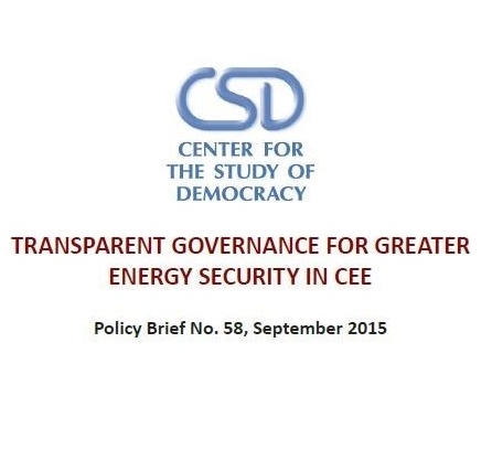 RAS signals the publication of the Center for the Study of Democracy’s Policy Brief No. 58, entitled “Transparent Governance for Greater Energy Security in CEE”